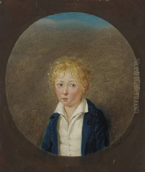 Portrait Of Max Graf Von Arco (1806-1875), Age 5, In A Painted Oval - view 1