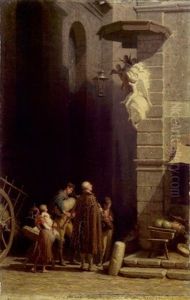 Romische Strassensanger by Alfred van (Jacques) Muyden
