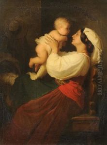 Muttergluck by Alfred van (Jacques) Muyden