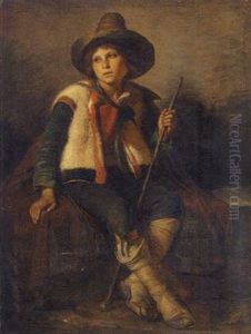 The Shepherd Boy by Alfred van (Jacques) Muyden