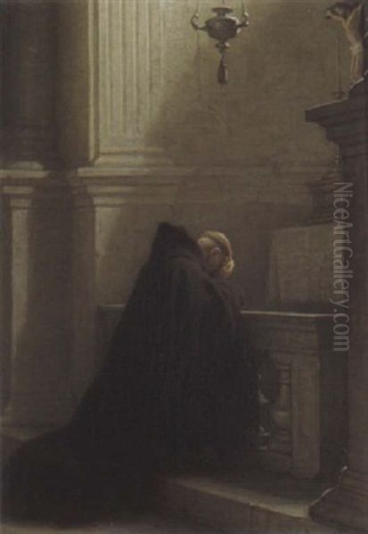 Praying Monk - view 1