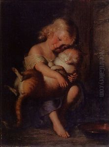 Kleines Madchen Mit Katze Kleines Madchen Mit Katze