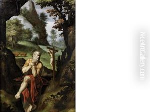 Saint Jerome Contemplating A Crucifix