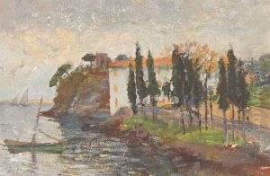 Uferpartie Mit Villa by Alfonso Muzij