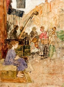 Street Scene With Children by Jerome Myers