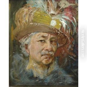 Self Portrait (after Rembrandt) by Jerome Myers