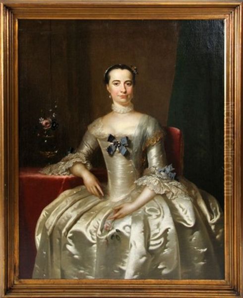 Portrait Of Mrs. Stephenson, Mayoress Of Hull England, Circa 1750 - view 1