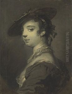 Portrait Of A Young Lady by Frans Van Der Myn
