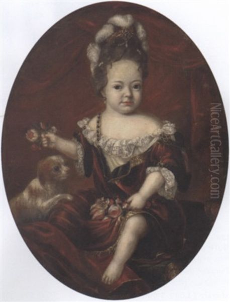 Portrait Of A Girl With Her Dog - view 1