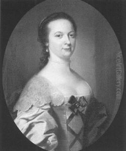 Portrait Of A Lady (agnus Tolson Of Giggleswick?) by Frans Van Der Myn
