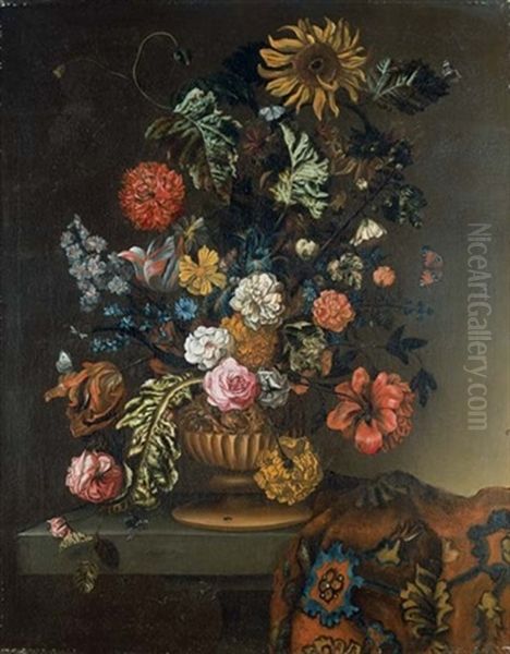 Bouquet De Fleurs Sur Un Entablement - view 1