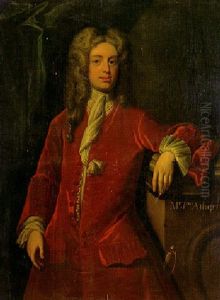 Portrait Of Mr. Jonothan Atherton, Wearing A Red Velvet Coat Portrait Of Mr. Jonothan Atherton, Wearing A Red Velvet Coat