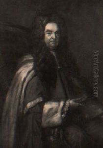 Portrait Of Judge Dormer, Seated, In Judicial Robes by Herman van der Myn