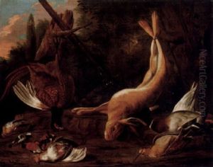 Jaktstilleben by Robert Van Der Myn
