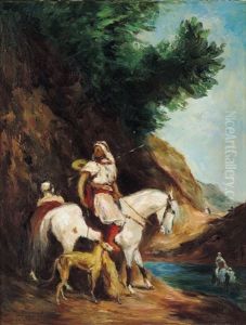 Araber Auf Der Jagd by Karel Myslbek