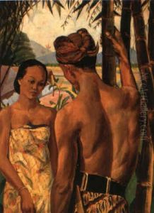 Javanese Couple In A Landscape