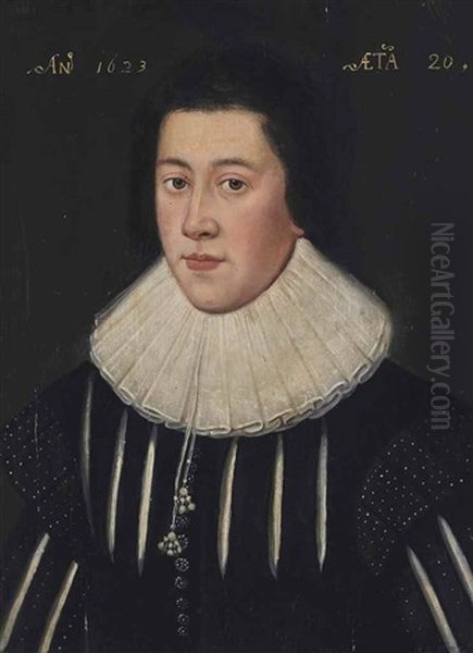 Portrait Of A Gentleman, Bust-length, In A Slashed Doublet And Ruff Collar - view 1