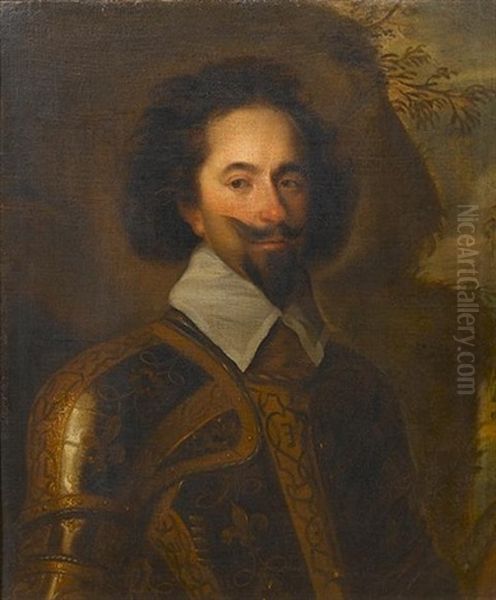 Portrait Of A Bearded Man, Half-length, Wearing Armour In A Landscape - view 1