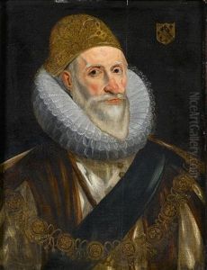 Portrait Of Charles Howard, First Earl Of Nottingham, Bust-length, Wearing The Collar Of The Order Of The Garter