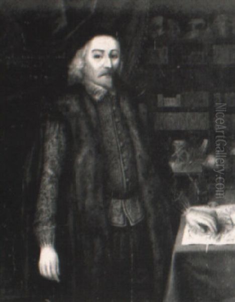 Portrait Of William Harvey In His Library - view 1