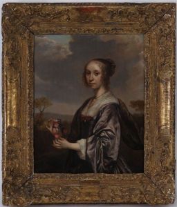 Portrait D'une Jeune Femme Avec Une Couronne De Fleurs by Jan Mytens