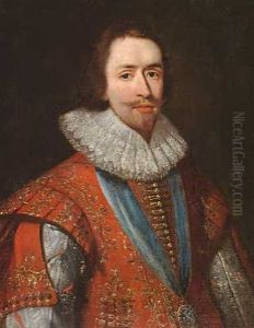 Portraet Af Kong James I Af England Og Vi Af Skotland, I En Rod Renaessancepragtjakke