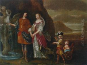 A Gentleman And His Wife As Rebecca And Eliezer