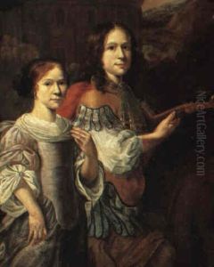 Portrait Of A Boy Holding A Lute And His Sister