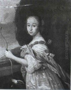 Portrait Of A Young Girl As Diana The Huntress by Jan Mytens