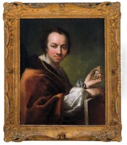 Selbstportrat Des Wiener Hofmalers Martin Van Meytens (1732-1770) by Martin Ii Mytens