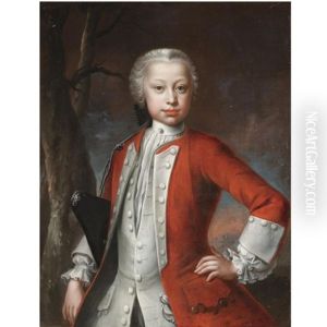 Portrait Of A Young Officer, Half Length, Wearing A Red Jacket