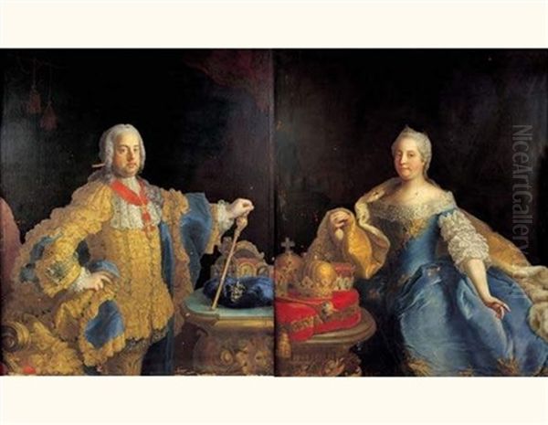 Portrait De L'imperatrice D'autriche Marie Therese (+ Portrait De L'empereur Francois 1er D'allemagne; Pair) - view 1