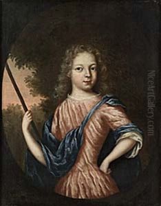Portratt Av Gosse by Martin Ii Mytens