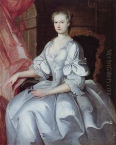 Portrait Of A Woman In A Gray Dress by Martin Ii Mytens