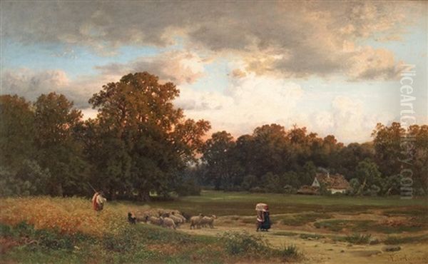 Sheep In The Field - view 1