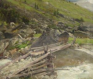Gebirge Bei Arolla by Wilhelm Julius August Nabert