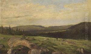 Hugelige Landschaft by Wilhelm Julius August Nabert