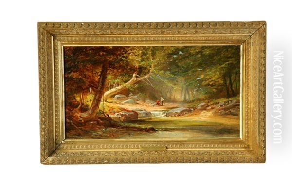 Two Men At A Stream - view 1