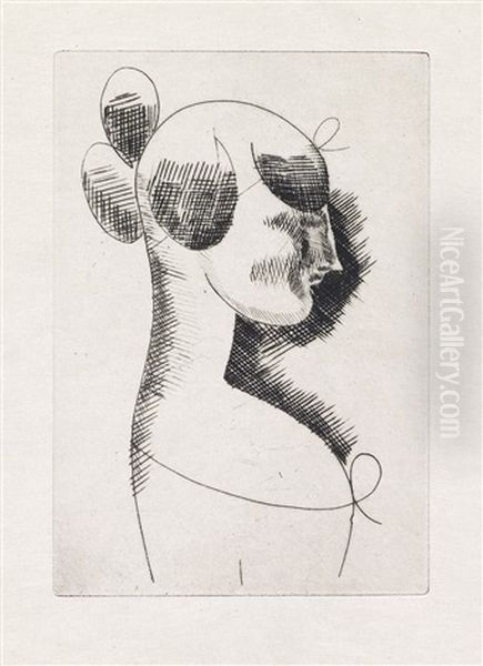 Female Head (woman's Head With Ribbons) - view 1