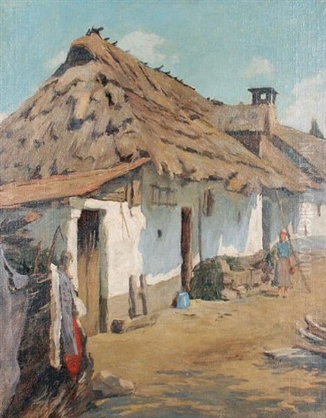 Village Street Scenes (+ Another; Pair) - view 1