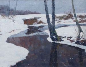 A Creek In Winter by Wilhelm Nagel