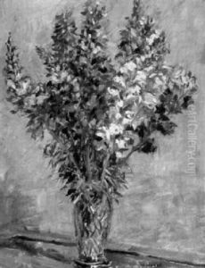 Glockenblumenstraus In Kristallvase