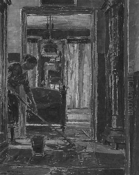 Frau Beim Reinemachen - view 1