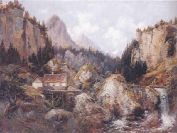Gebirgslandschaft In Graubunden Mit Malerischer Muhle - view 1