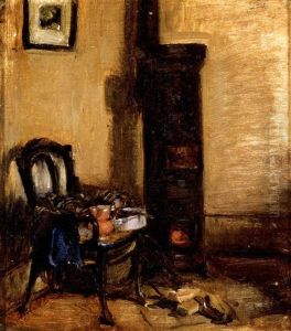 Szobabelso Kalyhaval - Kalyha Szekkel (interior With A Stove - Stove And Chair)