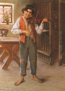 The Violinist by Ernest De Nagy