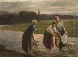 Washerwomen by Vilmos Nagy