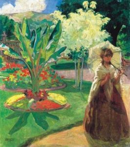 Napernyos Holgy Parkban (lady With Parasol In The Park) by Vilmos Nagy