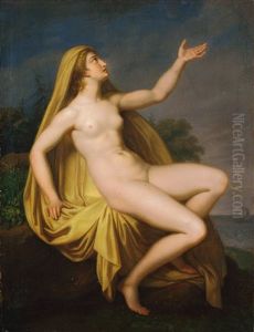 Mythologische Frauengestalt, Auf Einem Felsen Sitzend Mythologische Frauengestalt, Auf Einem Felsen Sitzend