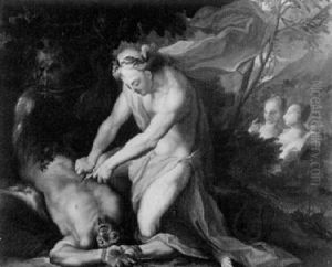 Apollon Enthautet Den Satyr Marsyas by Johann August Nahl the Elder